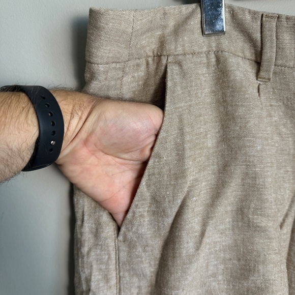 Old Navy Women's Linen Blend Beige/Tan Walking High-Rise Shorts Size XXL Beach - Picture 2 of 14